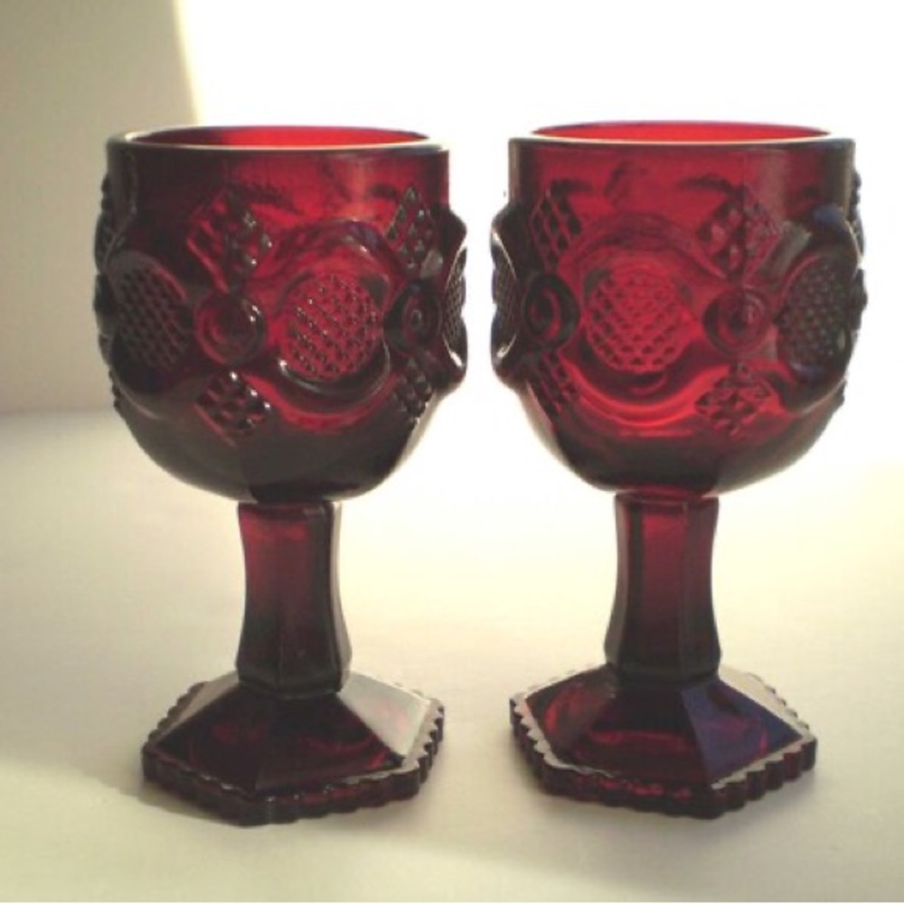 Avon 1876 Cape Cod 6 inch Water Goblet Set of 2